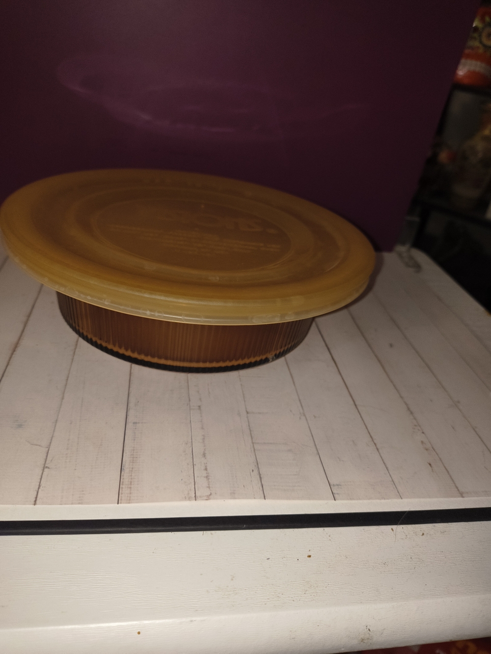 Corningware Round Amber Glass Casserole Dish with Lid